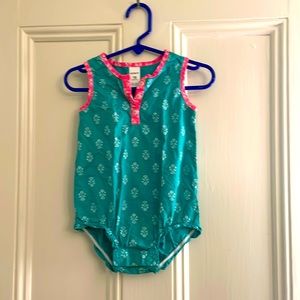 Carter’s 18m summer turquoise romper EUC